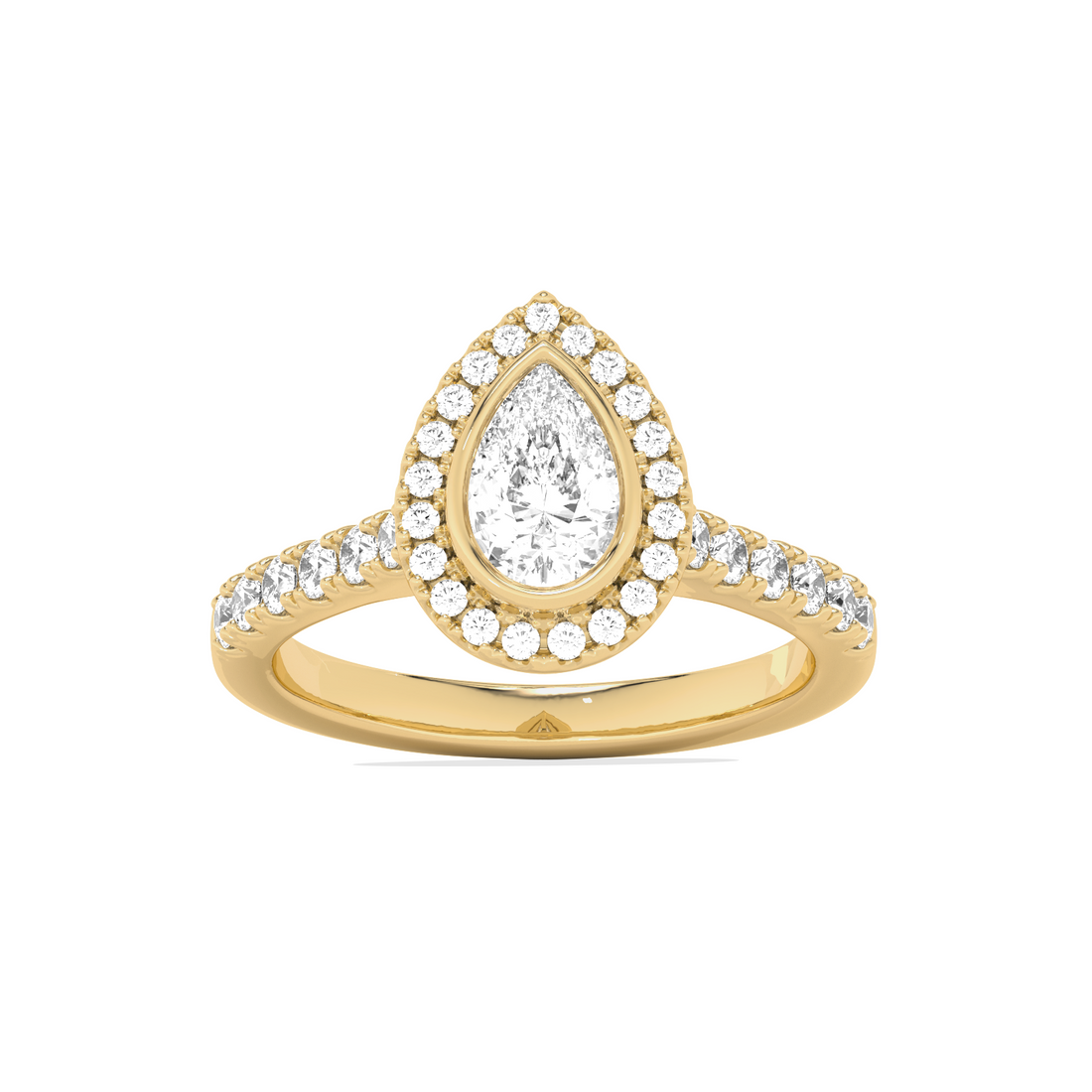 Pear Halo Engagement Ring
