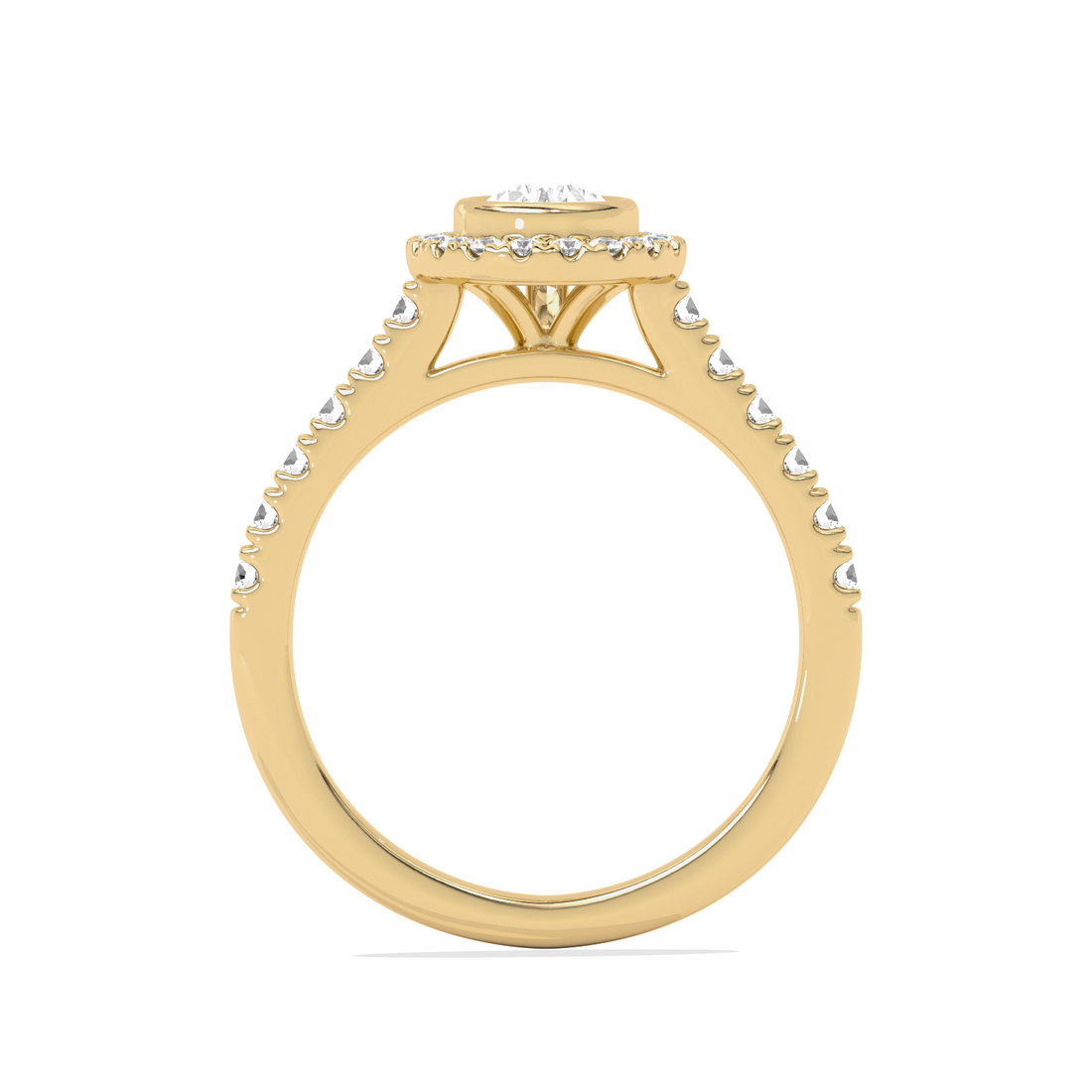 Pear Halo Engagement Ring