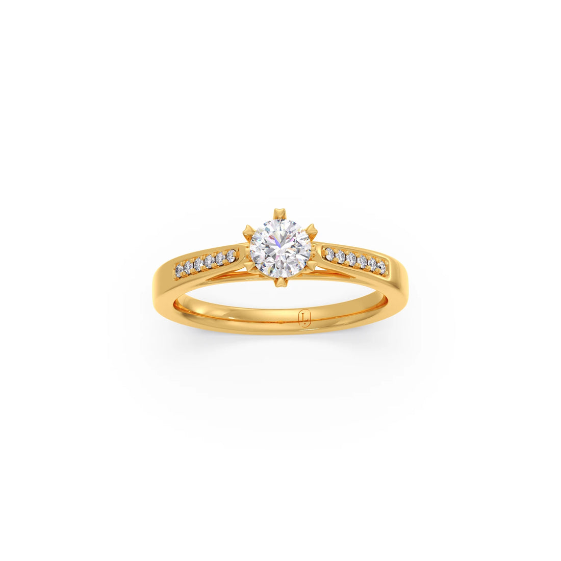 Round Solitaire Vintage Engagement Ring