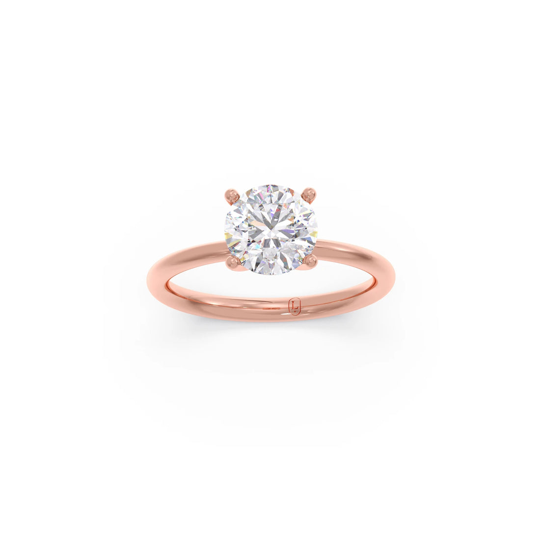 Round Petite Solitaire Engagement Ring