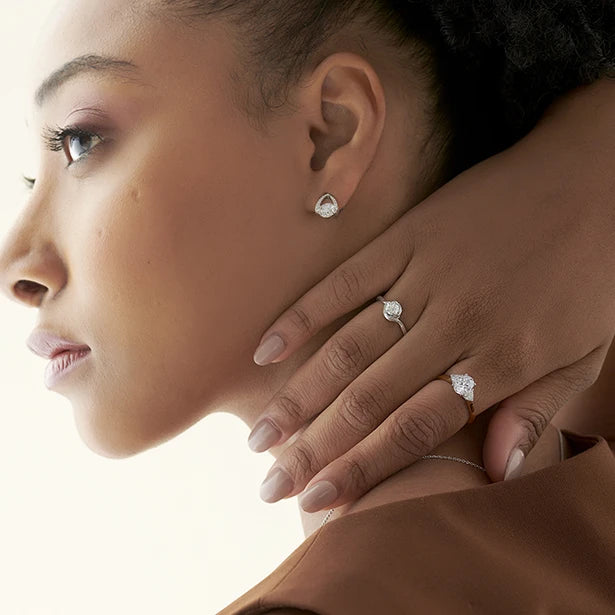 Round Diamond Bypass Solitaire Ring