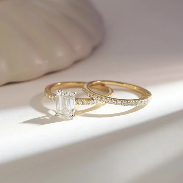 Stackable Emerald-Cut Engagement Ring