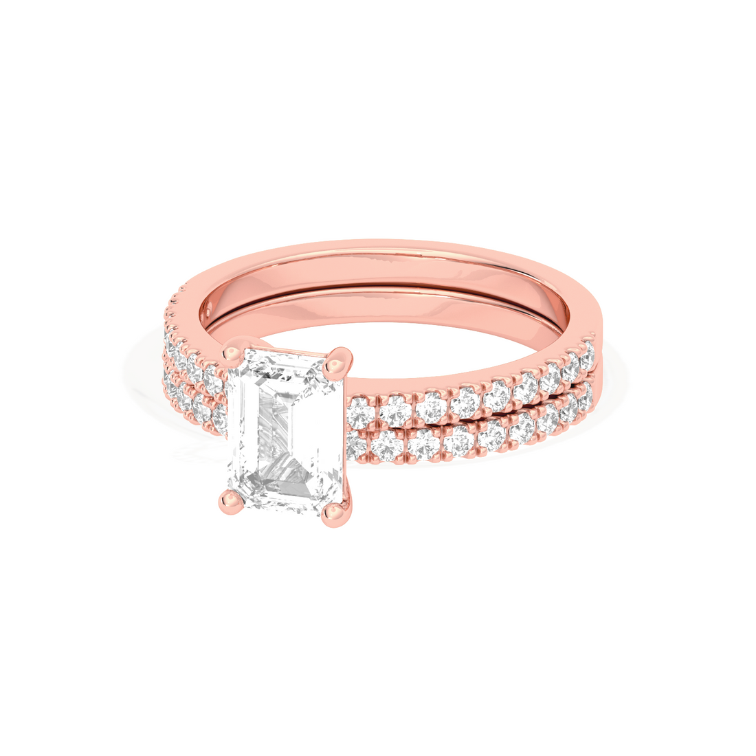 Stackable Emerald-Cut Engagement Ring