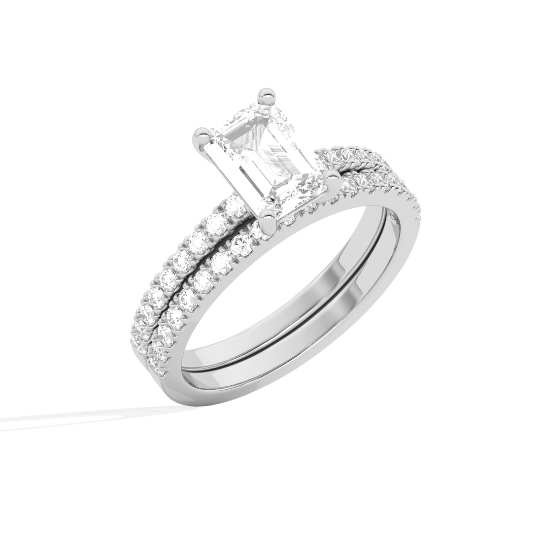 Stackable Emerald-Cut Engagement Ring