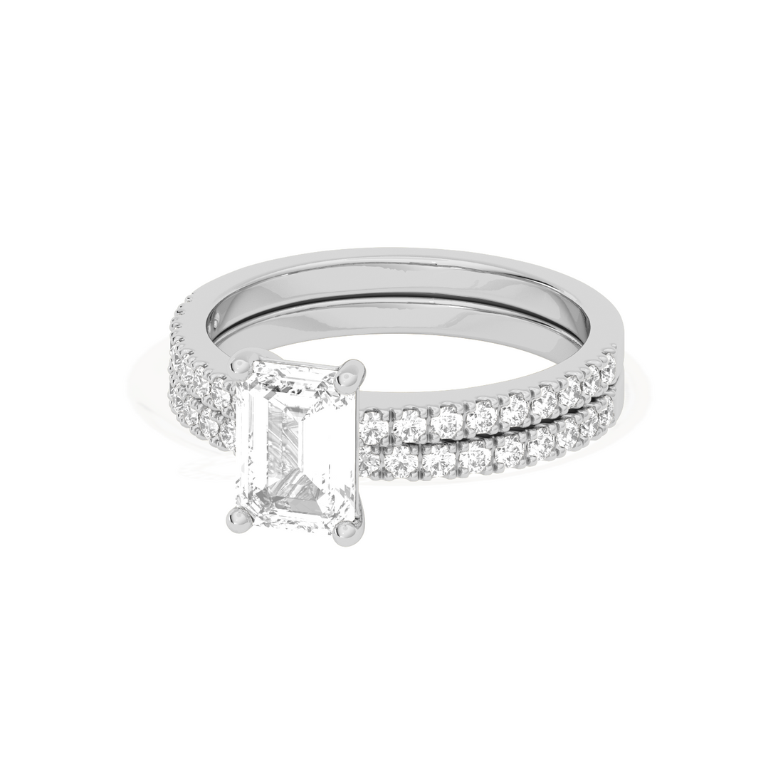 Stackable Emerald-Cut Engagement Ring