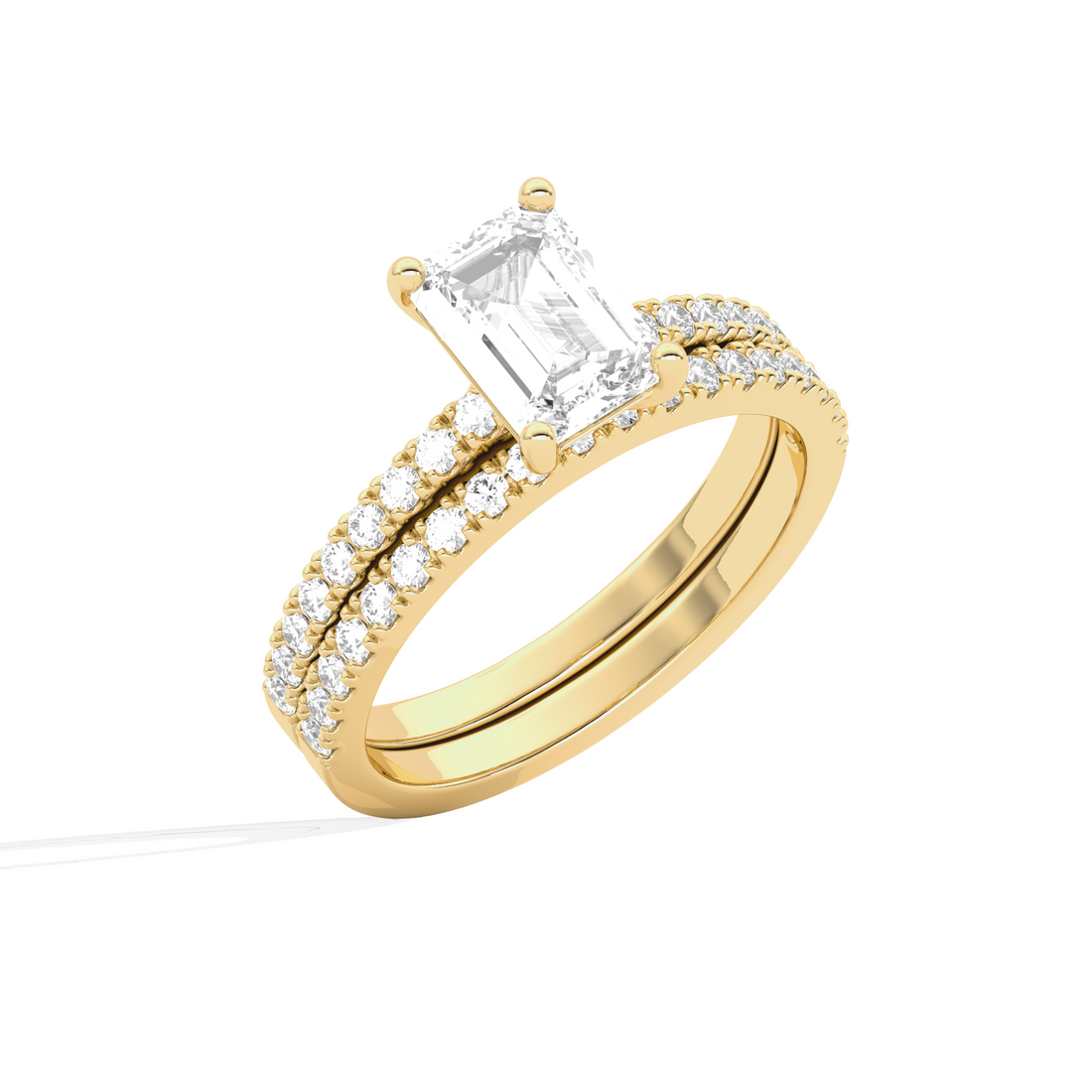 Stackable Emerald-Cut Engagement Ring