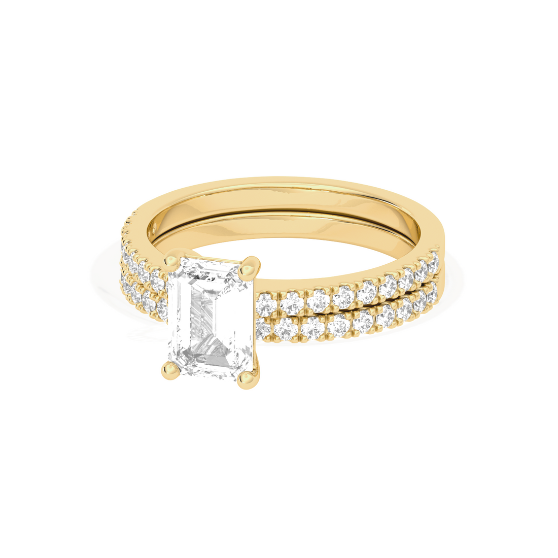 Stackable Emerald-Cut Engagement Ring