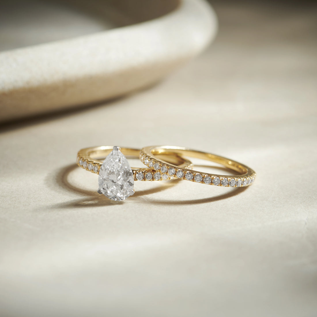 Stackable Pear- Cut Engagement Ring