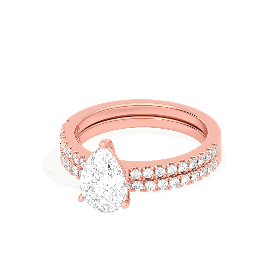 Stackable Pear- Cut Engagement Ring