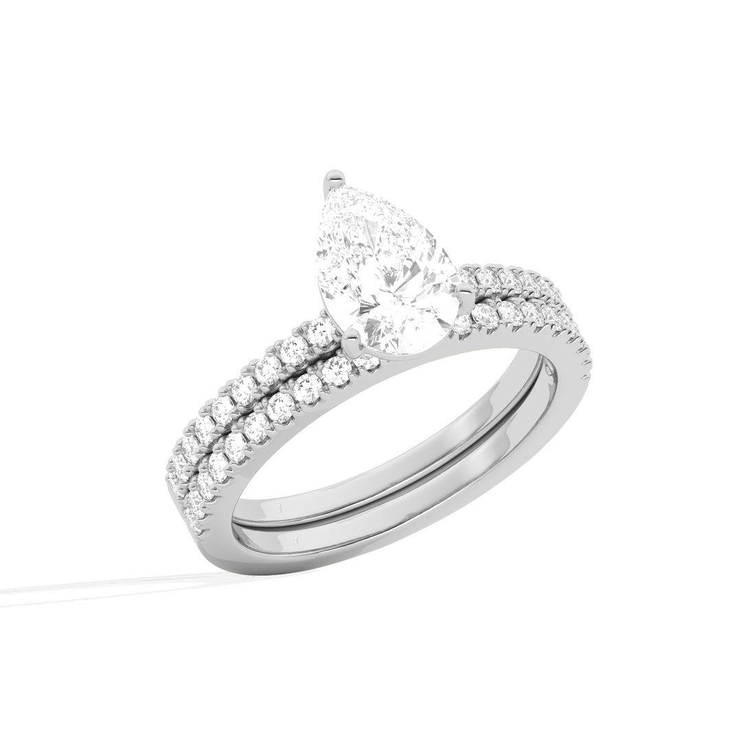Stackable Pear- Cut Engagement Ring