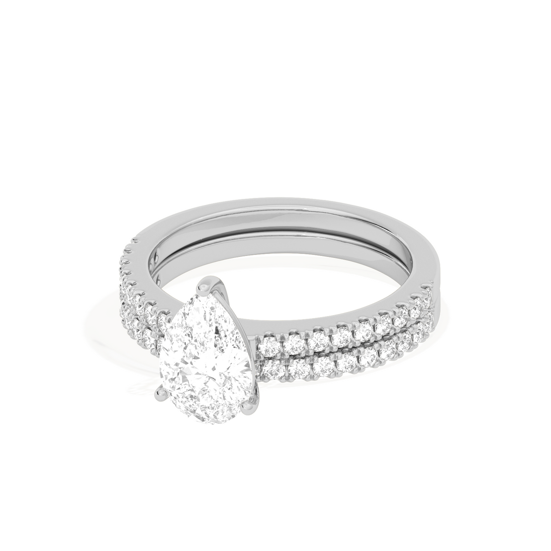 Stackable Pear- Cut Engagement Ring