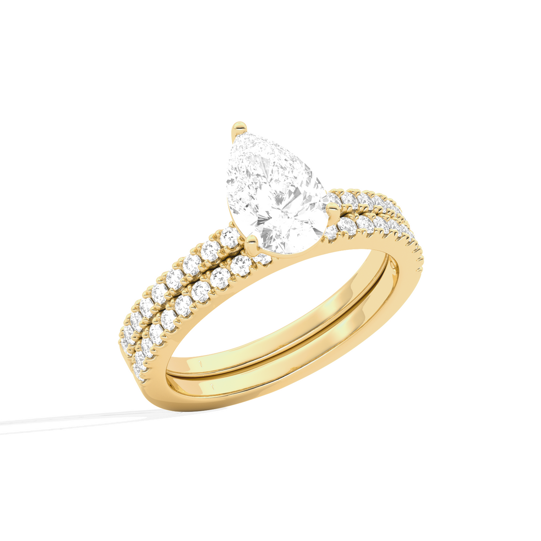 Stackable Pear- Cut Engagement Ring