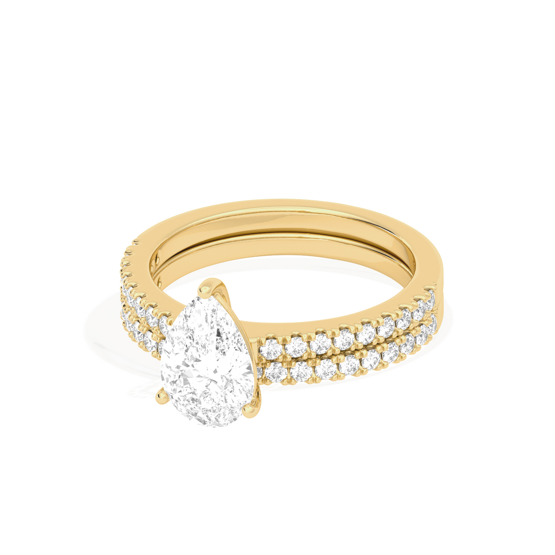 Stackable Pear- Cut Engagement Ring