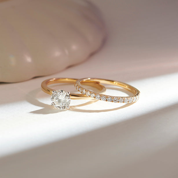 Stackable Round-Cut Solitaire Engagement Ring
