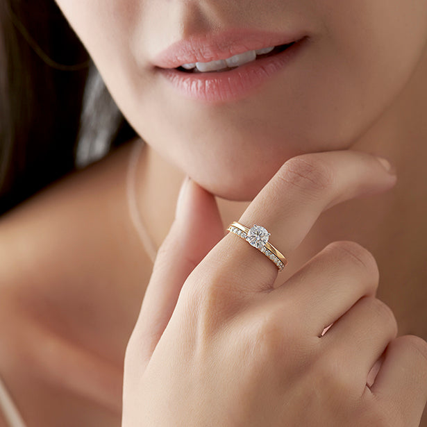 Stackable Round-Cut Solitaire Engagement Ring