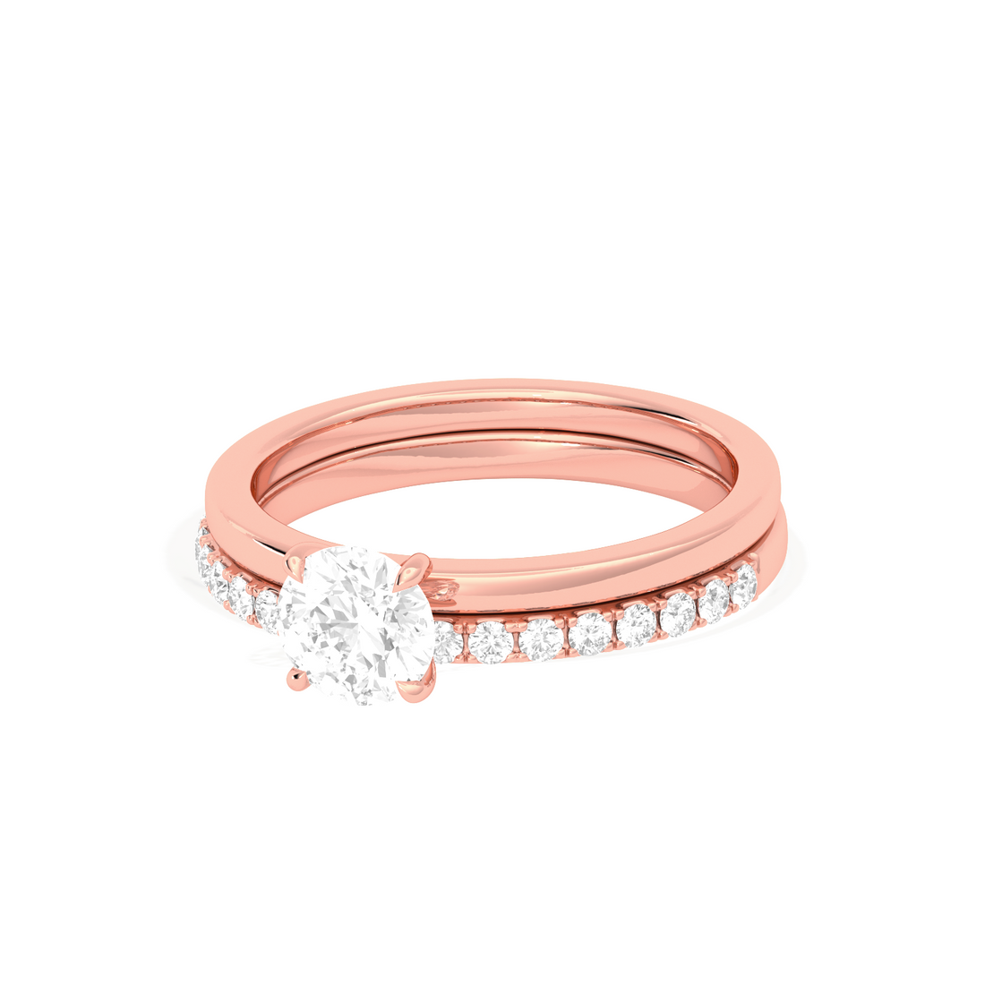 Stackable Round-Cut Solitaire Engagement Ring
