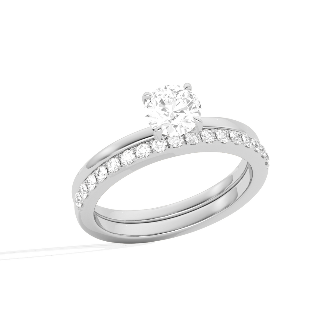 Stackable Round-Cut Solitaire Engagement Ring