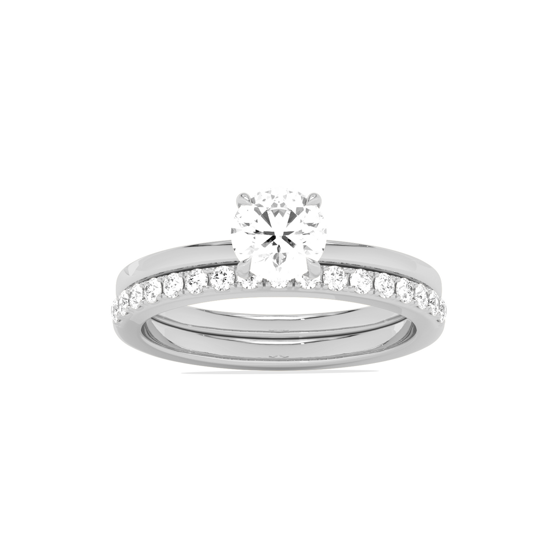 Stackable Round-Cut Solitaire Engagement Ring