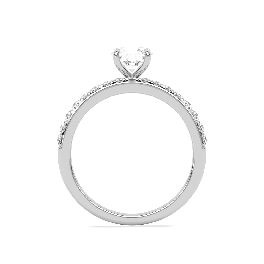 Stackable Round-Cut Solitaire Engagement Ring