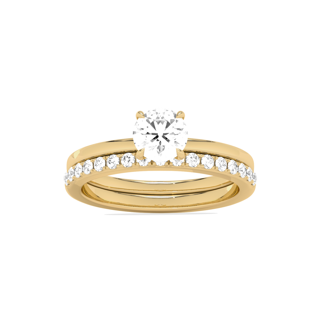 Stackable Round-Cut Solitaire Engagement Ring