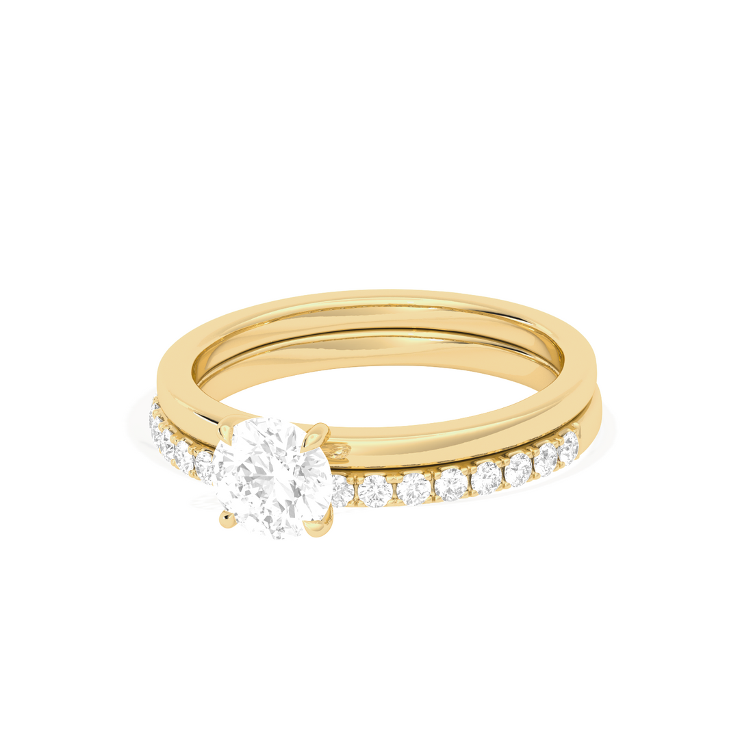 Stackable Round-Cut Solitaire Engagement Ring