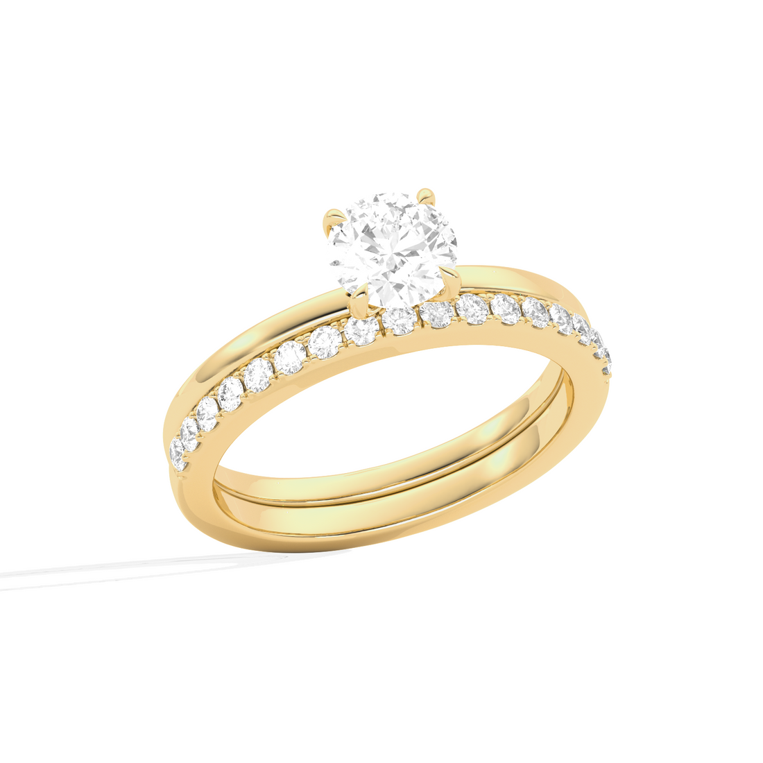 Stackable Round-Cut Solitaire Engagement Ring