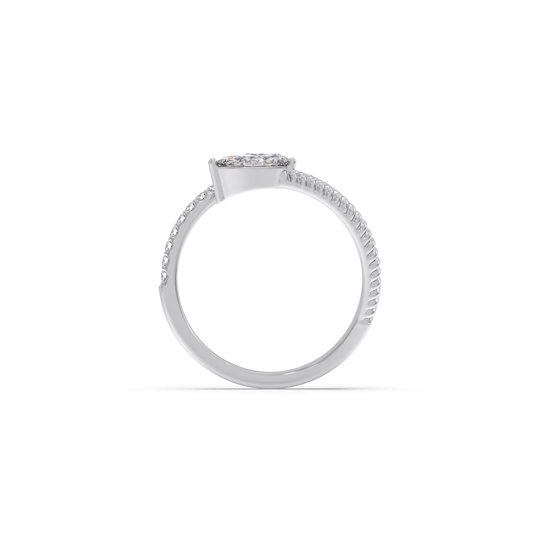 Marquise, Pear, and Oval Diamond Bypass Ring