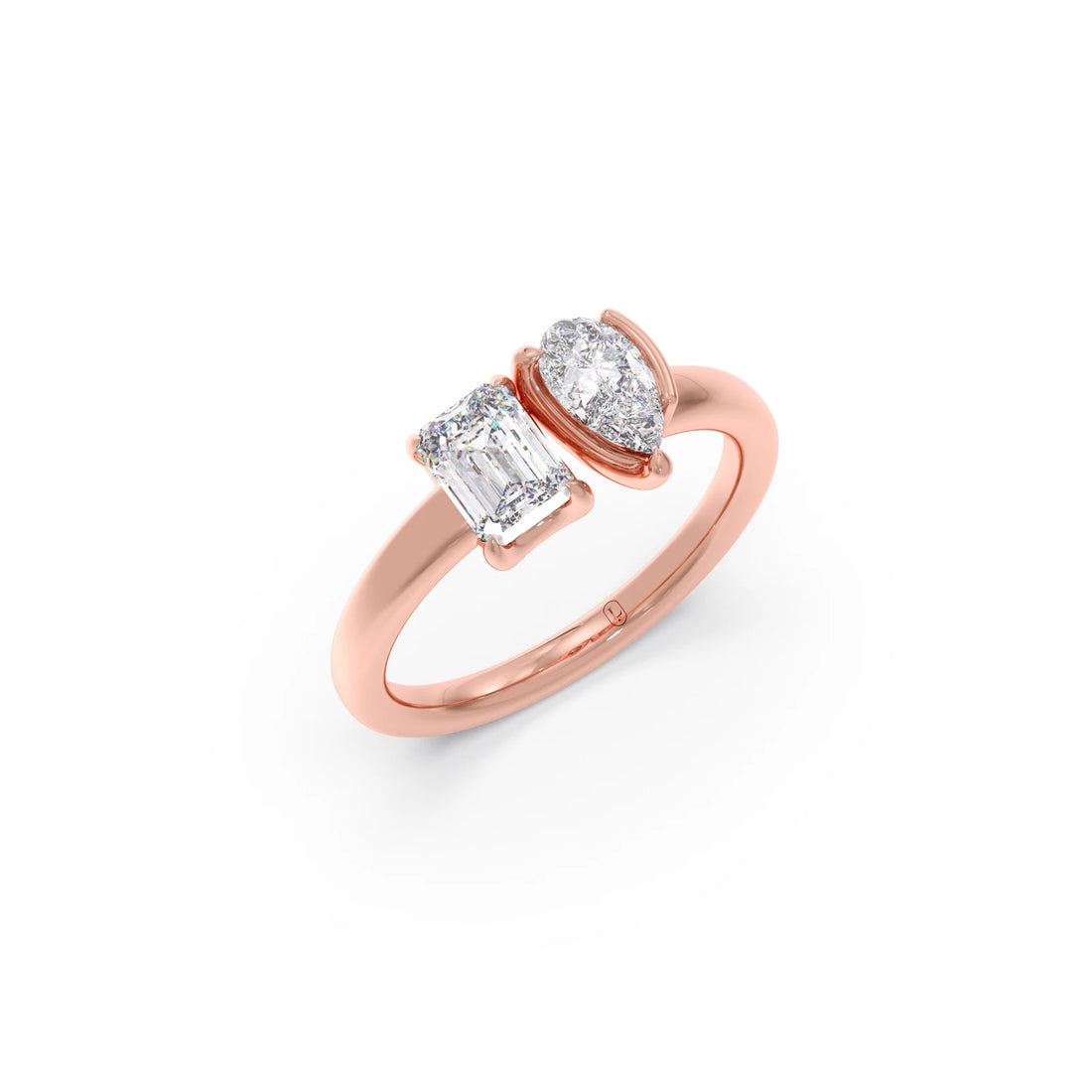 Pear & Emerald-Cut Solitaire Ring