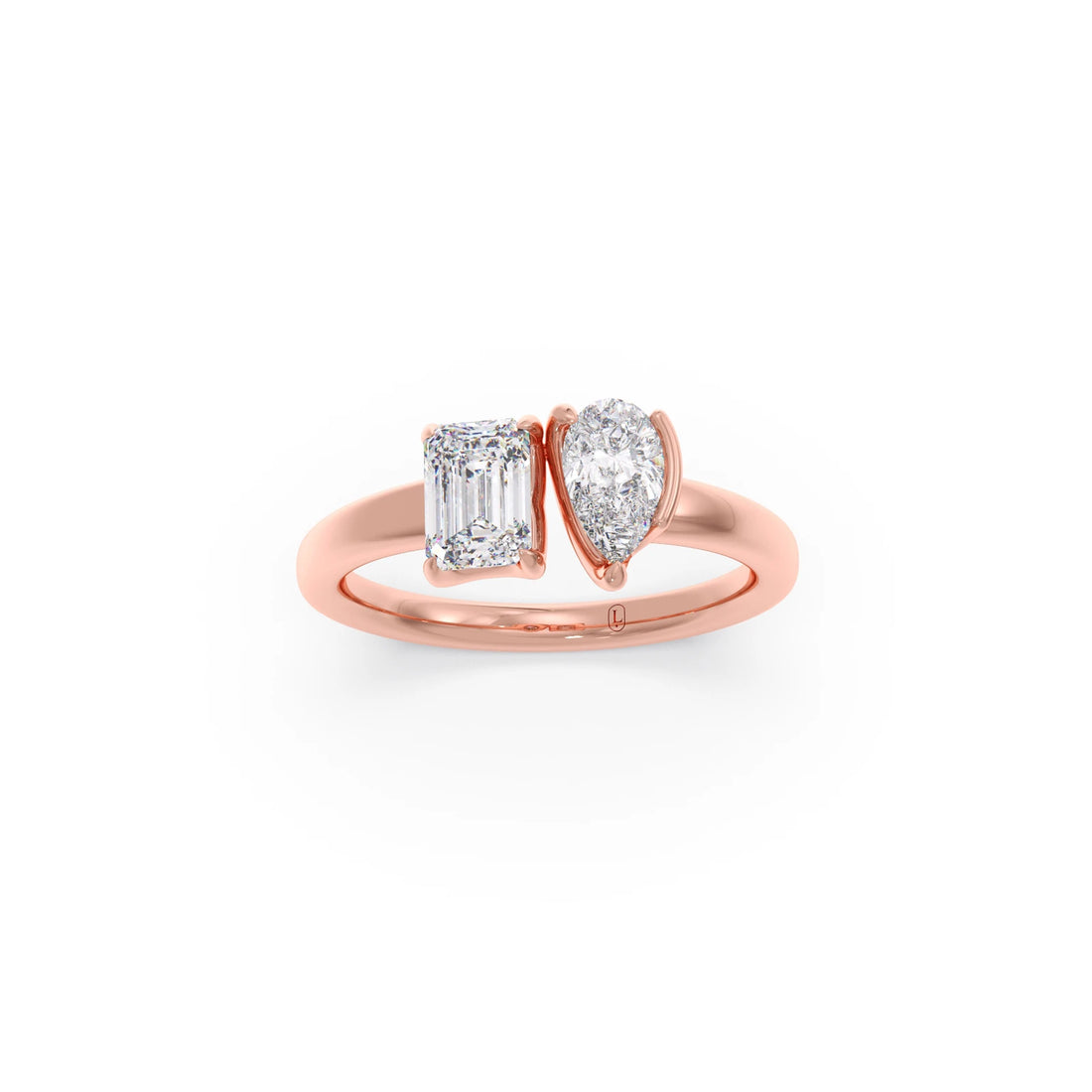 Pear & Emerald-Cut Solitaire Ring