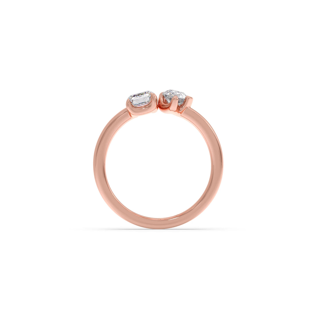 Pear & Emerald-Cut Solitaire Ring
