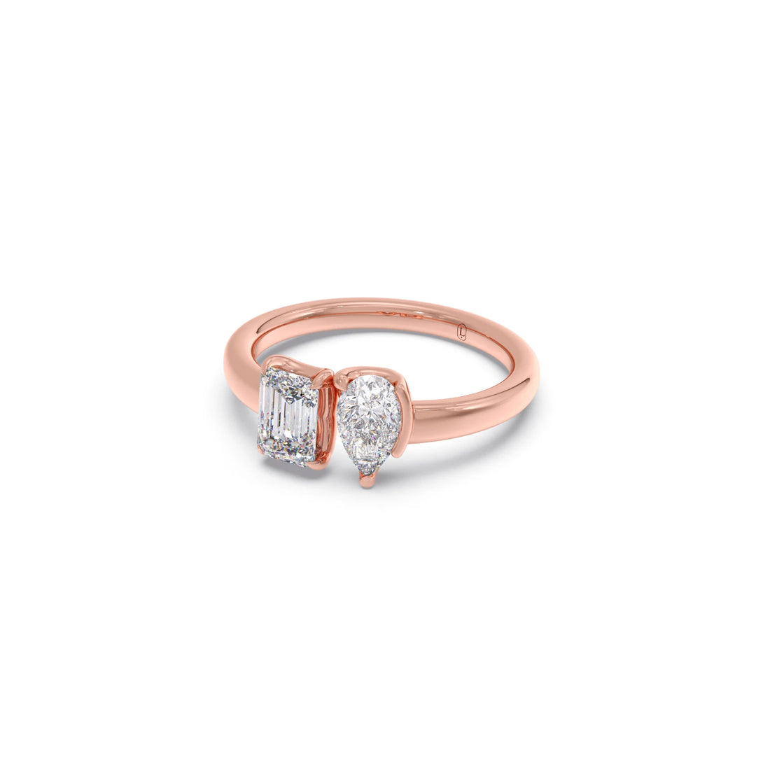 Pear & Emerald-Cut Solitaire Ring