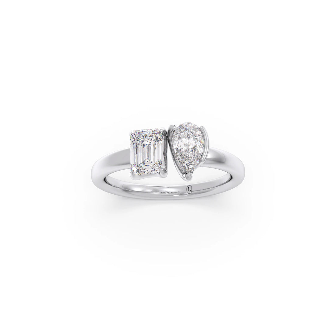 Pear & Emerald-Cut Solitaire Ring