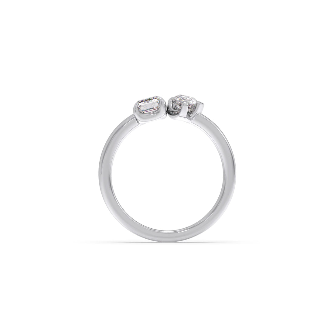 Pear & Emerald-Cut Solitaire Ring