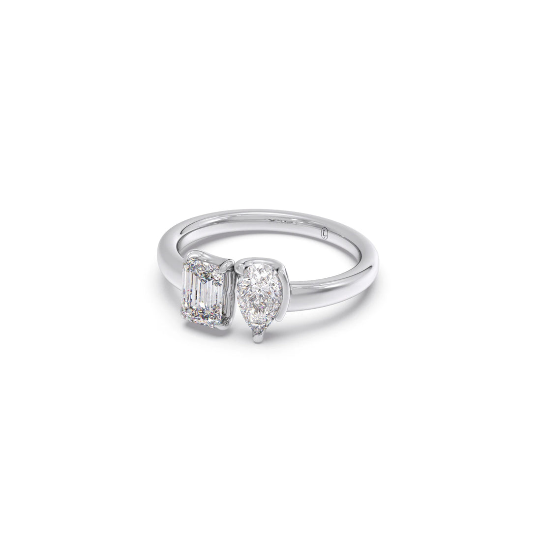 Pear & Emerald-Cut Solitaire Ring