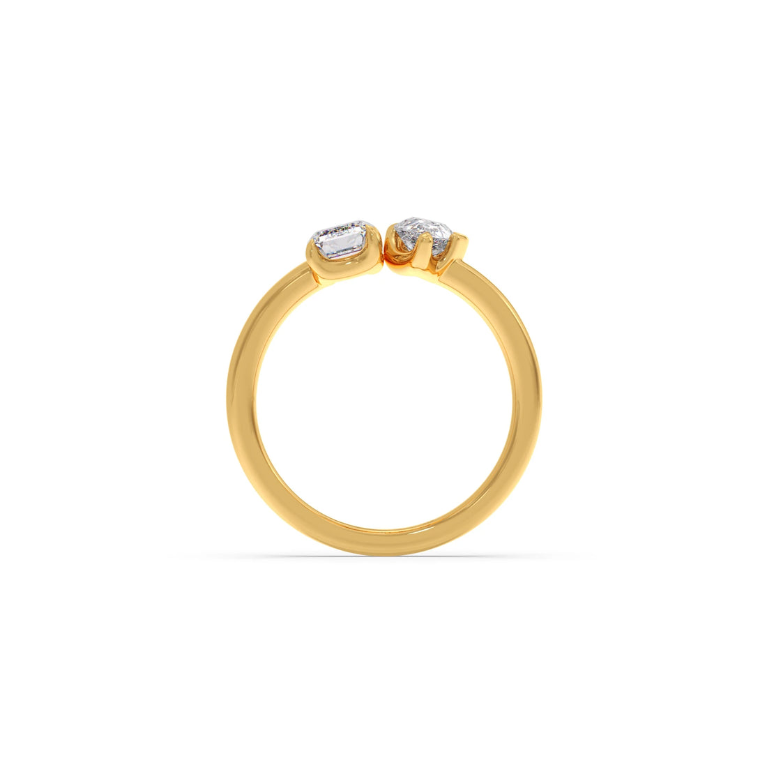 Pear & Emerald-Cut Solitaire Ring
