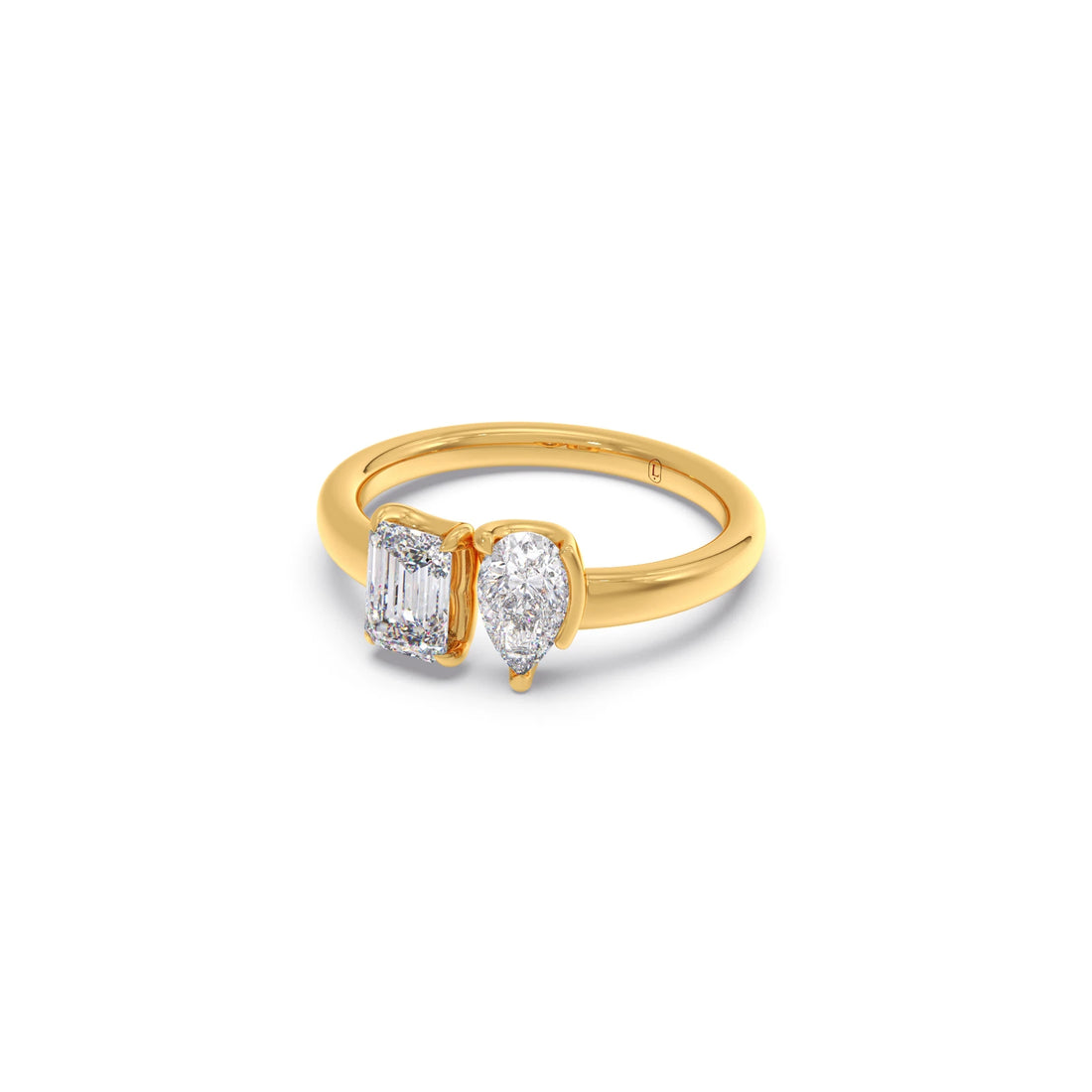 Pear & Emerald-Cut Solitaire Ring