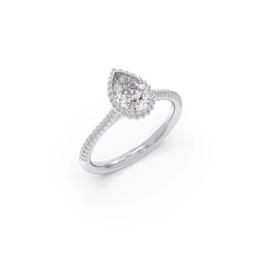 1 Ct Luminous Pear Solitaire Ring