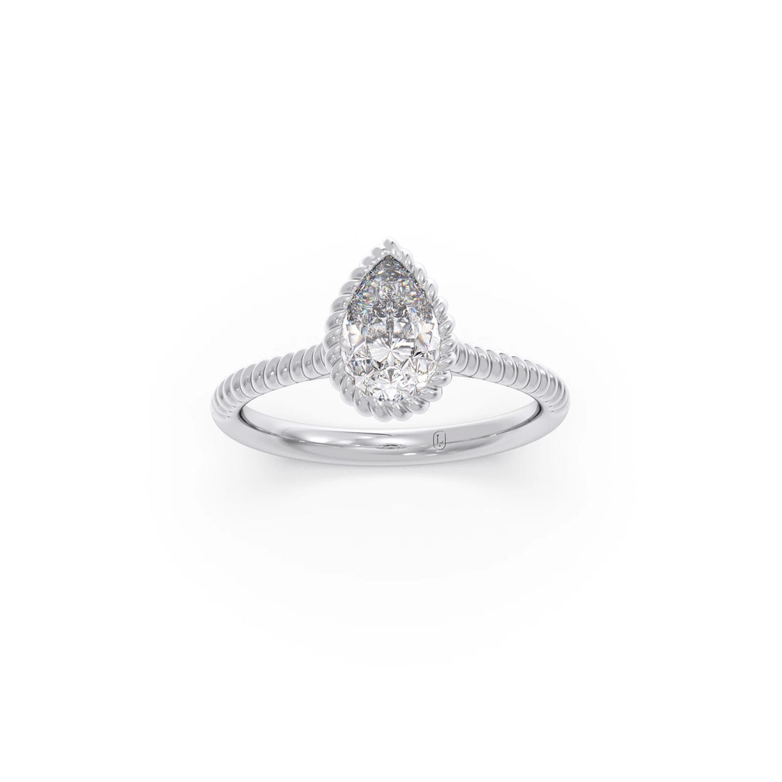 1 Ct Luminous Pear Solitaire Ring