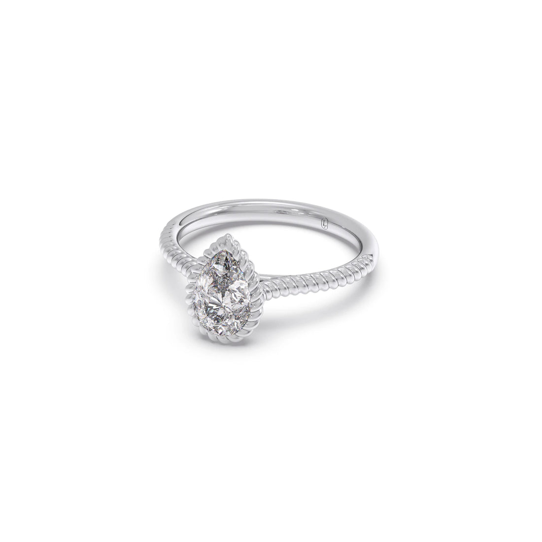 1 Ct Luminous Pear Solitaire Ring
