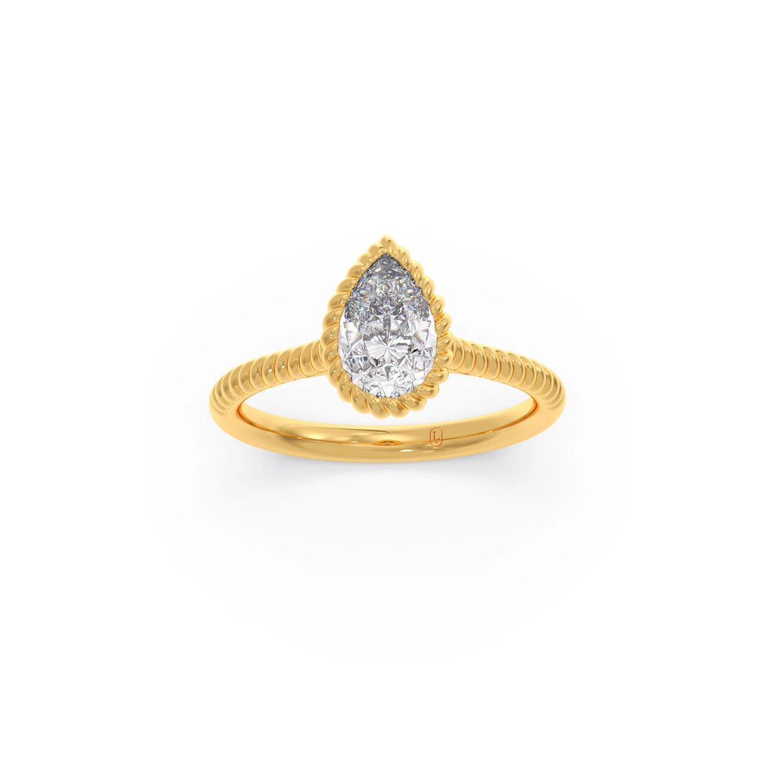 1 Ct Luminous Pear Solitaire Ring