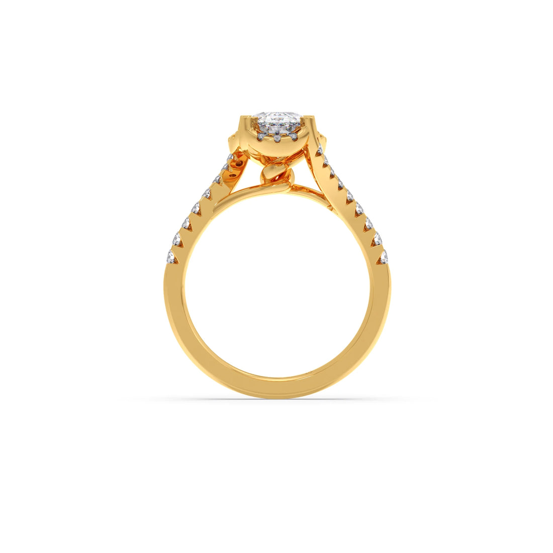 Oval Center Halo Diamond Engagement Ring