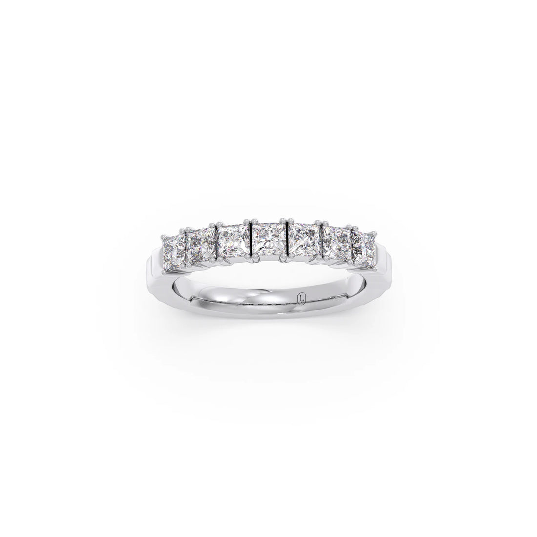 1.05ct Princess Cut Half Eternity Band