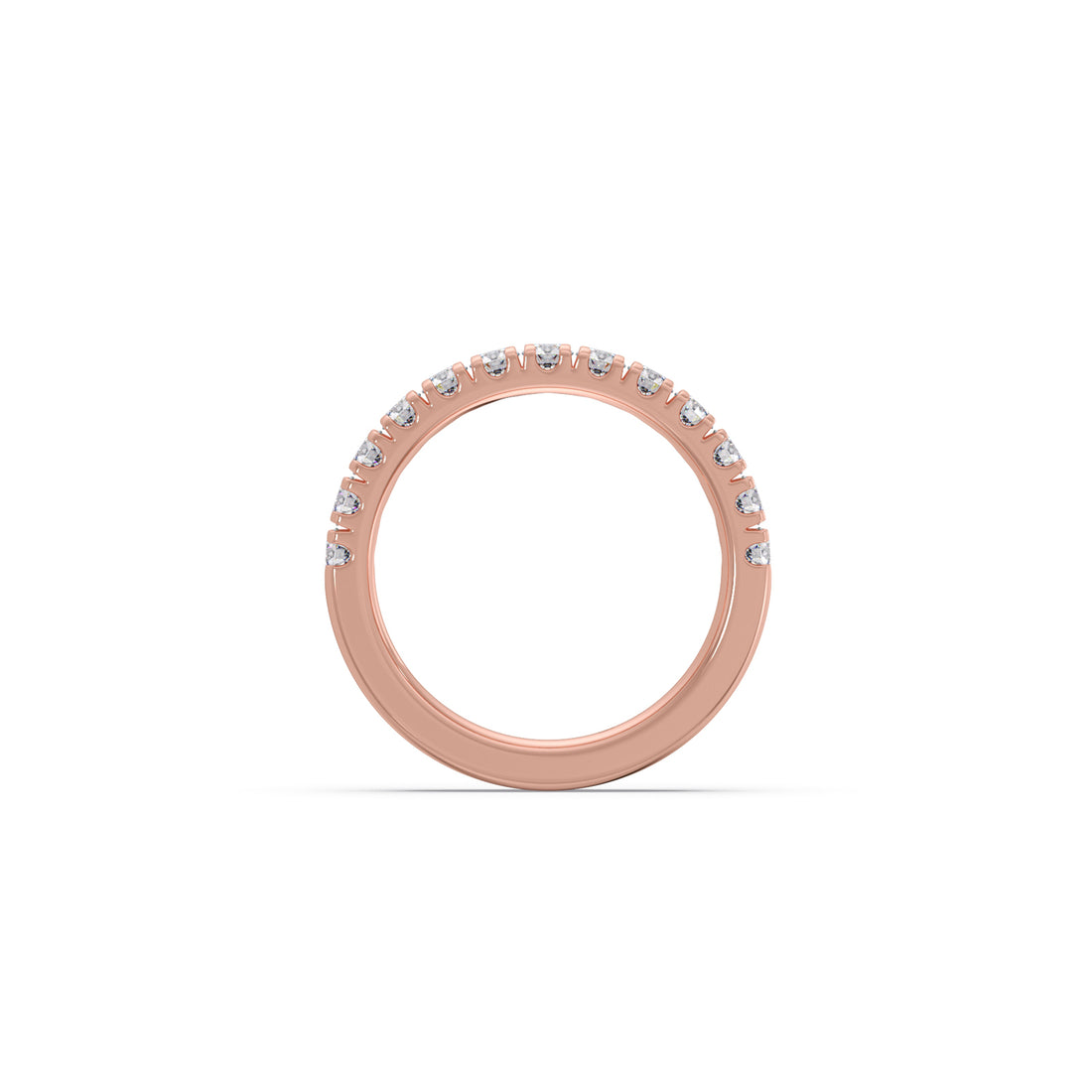 0.75ct Half Eternity Prong Diamond Band