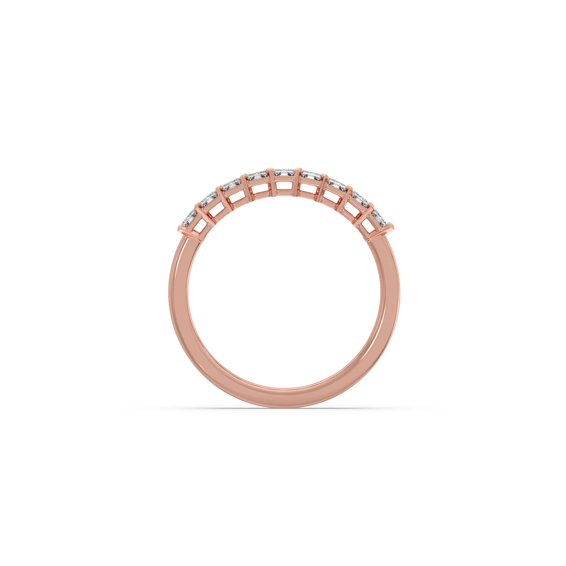 1.00ct Half Eternity Emerald Diamond Band