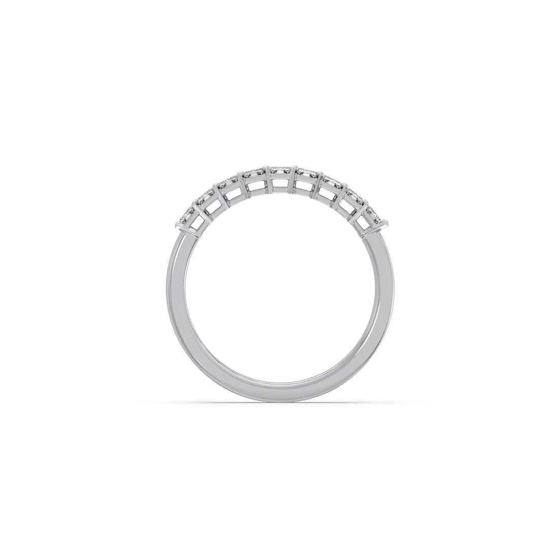 1.00ct Half Eternity Emerald Diamond Band