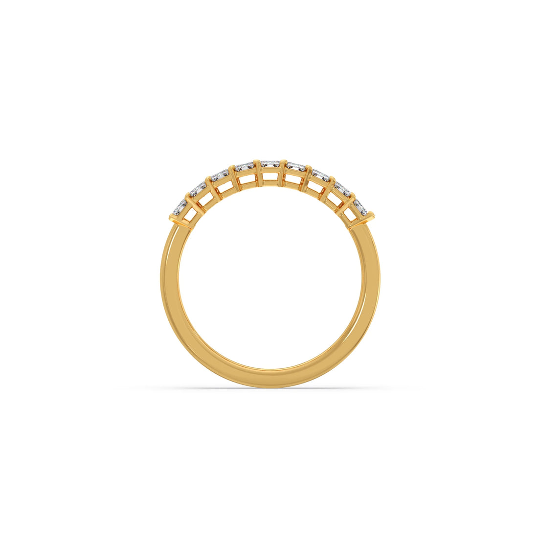 1.00ct Half Eternity Emerald Diamond Band