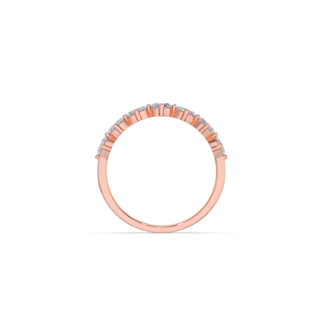 Half Eternity Oval Diamond Band 0.68Ct
