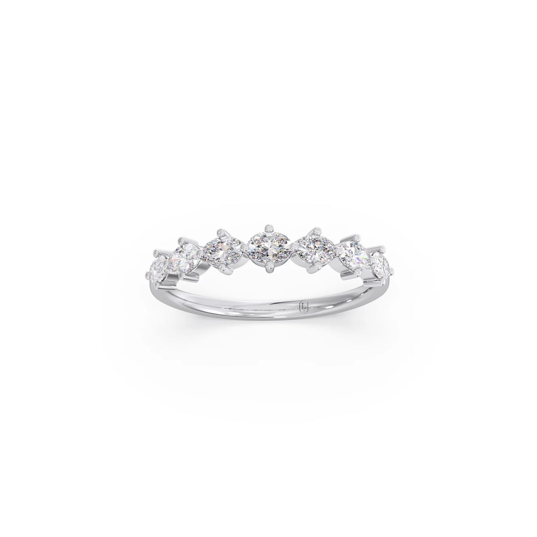 Half Eternity Oval Diamond Band 0.68Ct