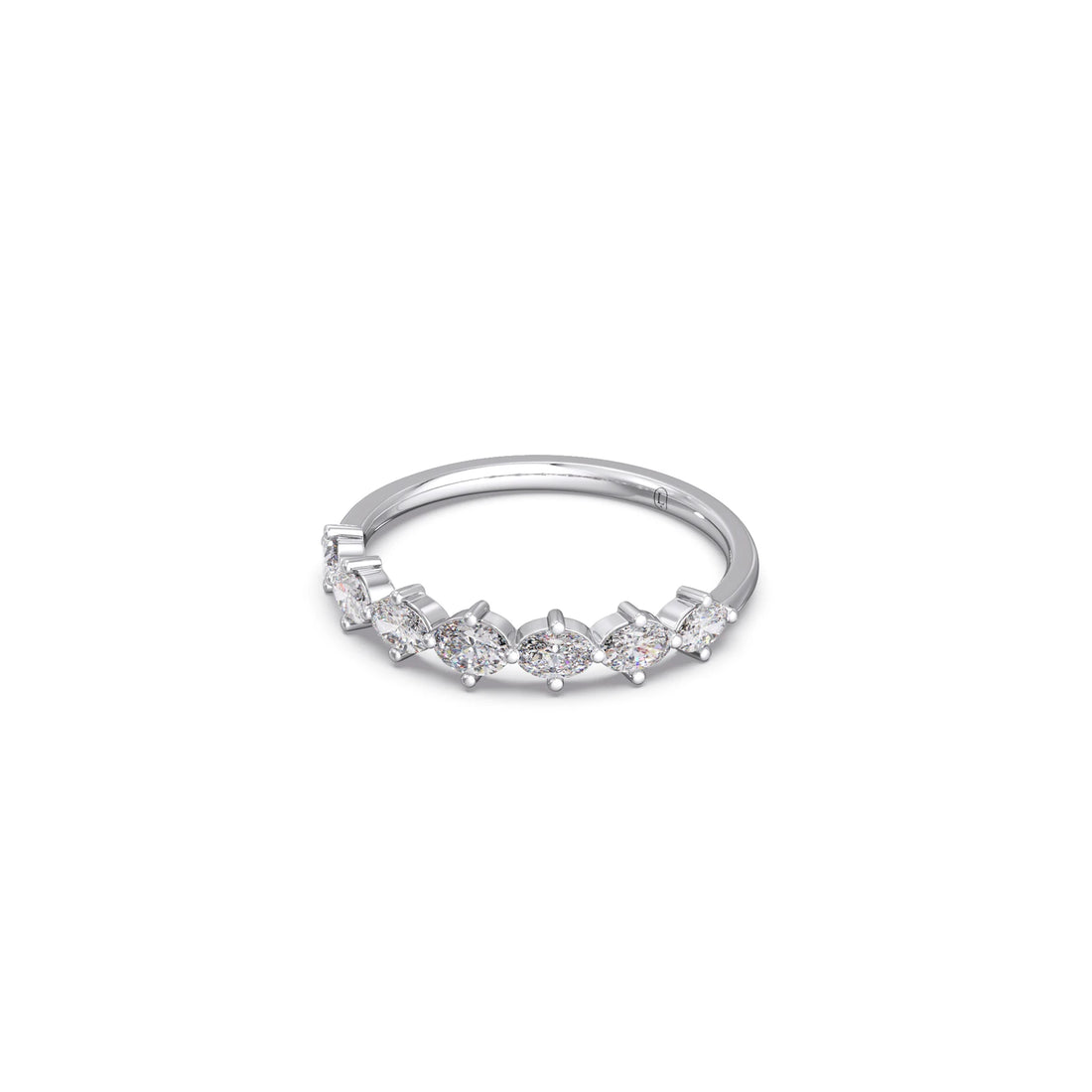 Half Eternity Oval Diamond Band 0.68Ct