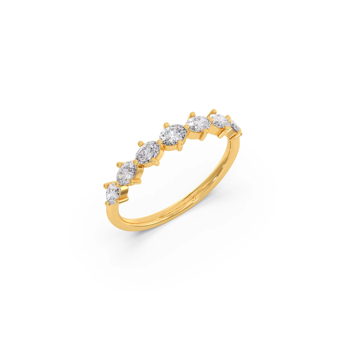 Half Eternity Oval Diamond Band 0.68Ct